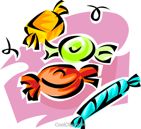 Assorted Hard Candies Royalty Free Vector Clip Art - Balas Clipart (480x439)