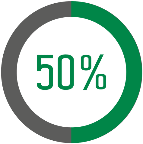 50 Percent Progress Circle Transparent Png - Barra De Progreso Png (512x512)