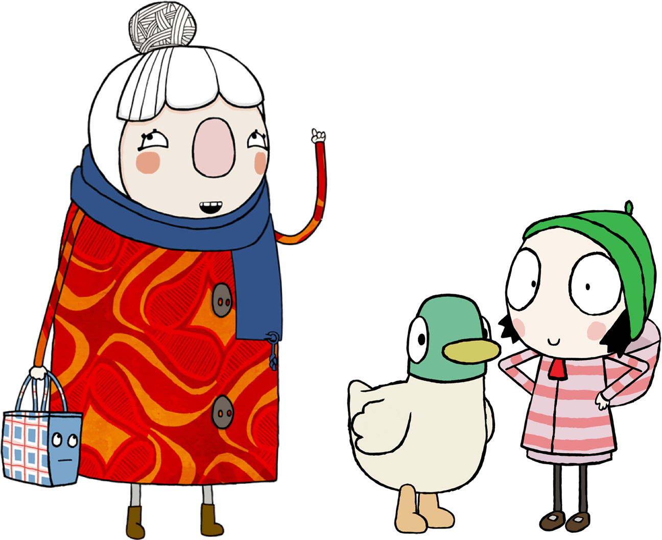 Download - Sarah And Duck Png (1296x1056)
