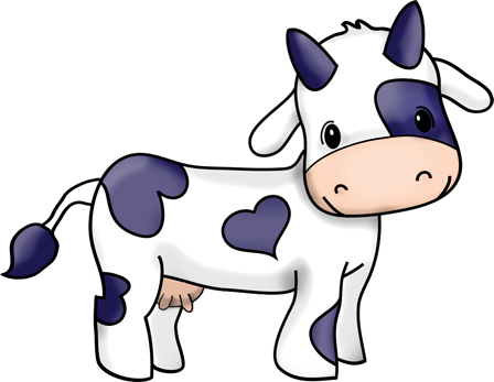 Vanilla Milky Moo Cow Standing Size - Cattle (448x347)