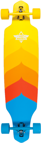 Dusters Wake Dusk Longboard Complete 38" - Dusters 10531222 Wake Dusk Longboard, Yellow/blue, (286x480)