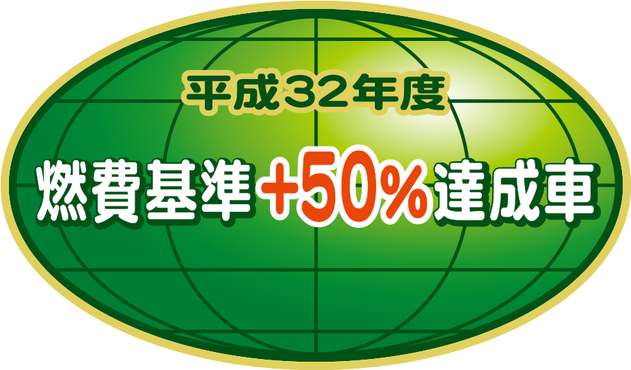 「平成32年度燃費基準 50%達成車」 - 平成 32 年度 燃費 基準 達成 車 Ai (1160x540)