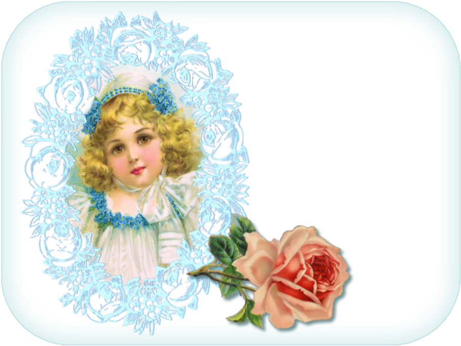 #free #antique #bonnet #bow #card #child #craft #damask - Vintage Rose Necklace Oval Charm (1005x795)