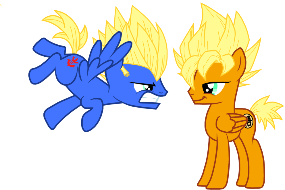 Goku Vegeta Majin Buu Trunks Gohan Cartoon Mammal Yellow - My Little Pony Goku (1024x704)