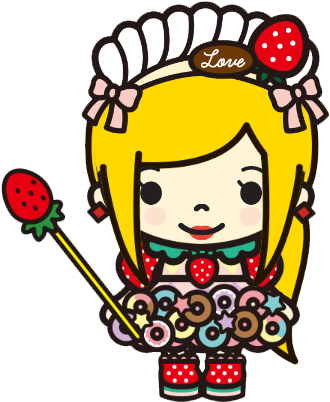 Free Png Clipart-cute Strawberry Sweets Girl Designed - Clip Art (500x500)