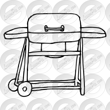 Grill Clipart Outline - Outline (380x380)