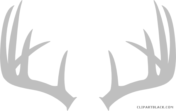 Deer Antlers Animal Free Black White Clipart Images - Deer Antlers With Bow (600x380)