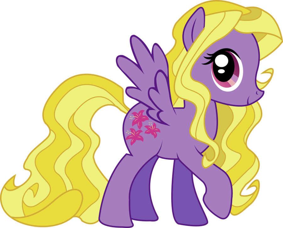 My Little Pony Friendship Is Magic Lily Blossom - Purple My Little Pony With Flower Cutie Mark (900x726)