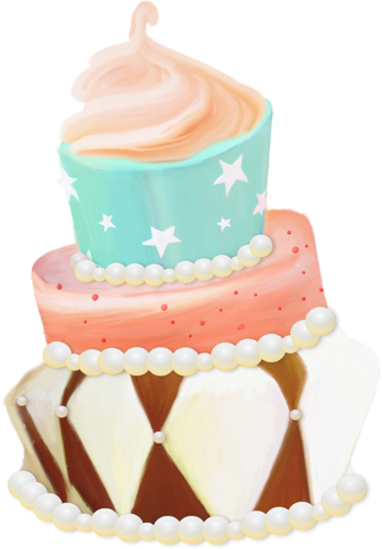 Clip Art - Sweets And Cakes Png (348x500)