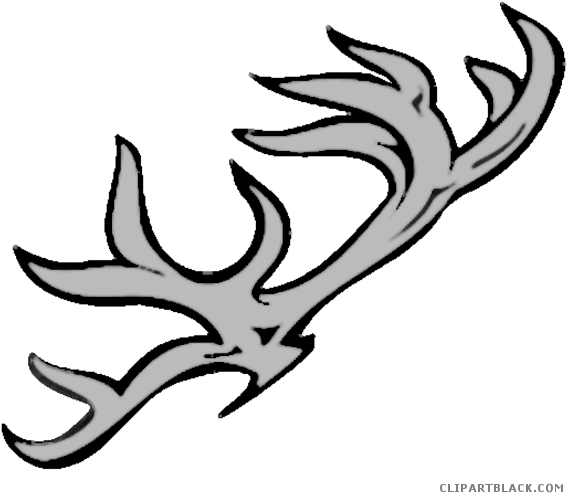 Deer Rack Animal Free Black White Clipart Images Clipartblack - Deer Rack Animal Free Black White Clipart Images Clipartblack (600x527)