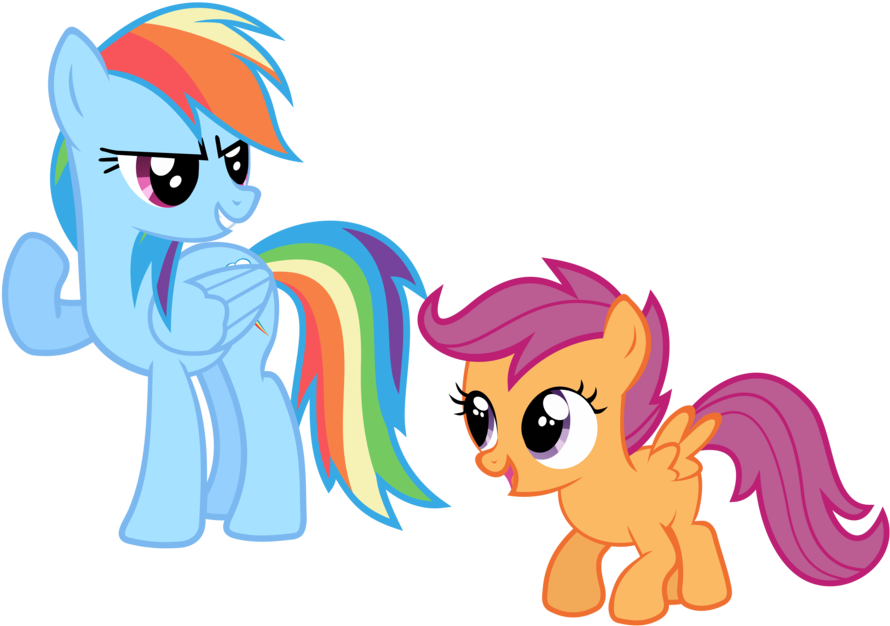 My Little Pony Friendship Is Magic Rainbow Dash And - Scootaloo And Rainbow Dash (900x630)