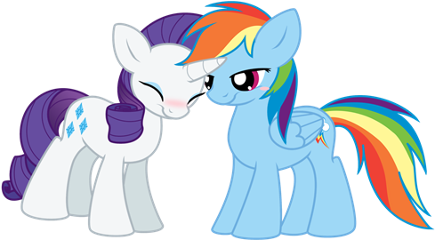 My Little Pony Friendship Is Magic Images My Little - Rarity Rainbow Dash Ship Gen (500x337)