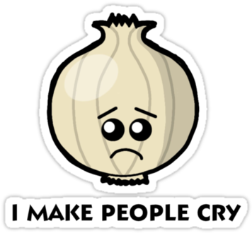 Onion Clipart Cry - Cartoon (375x360)
