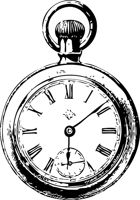 Vintage - Pocket Watch Clip Art (451x640)