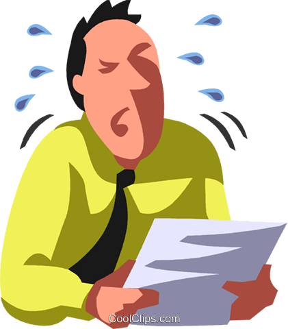 Businessman Crying Royalty Free Vector Clip Art Illustration - Sad Bride Cartoon (421x480)