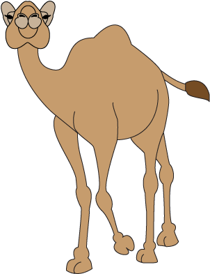 Camel Cartoon - Cartoon Camel Drawing (356x458)