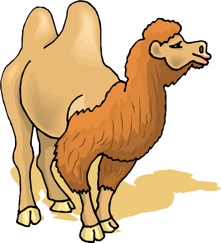 Free Camel Clipart - Two Hump Camel Clipart (750x842)