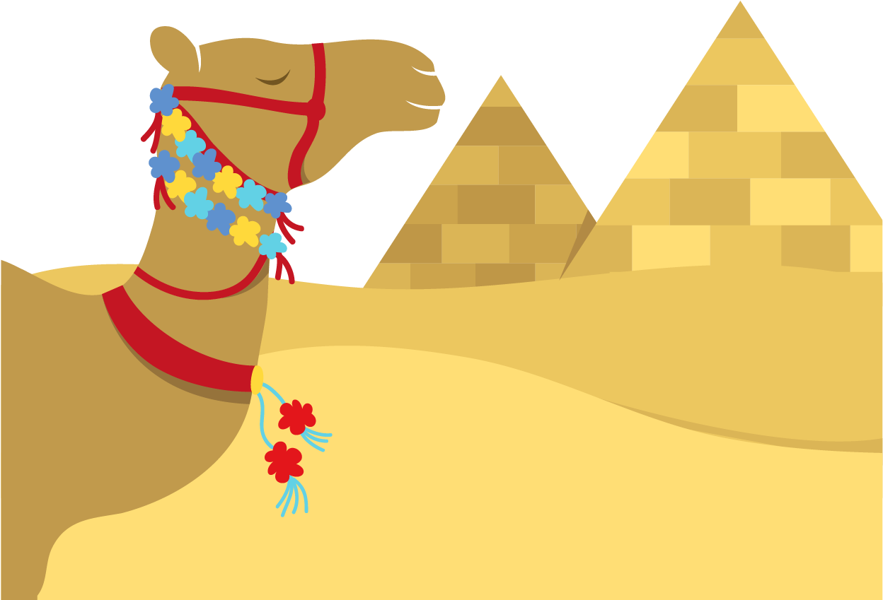 Egyptian Pyramids Camel Illustration - Camel (1364x919)