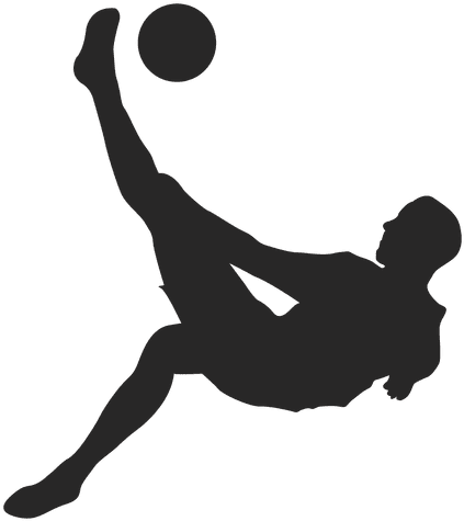 Footballer Kicking Ball Silhouette Transparent Png - Imagenes Png De Futbol (512x512)