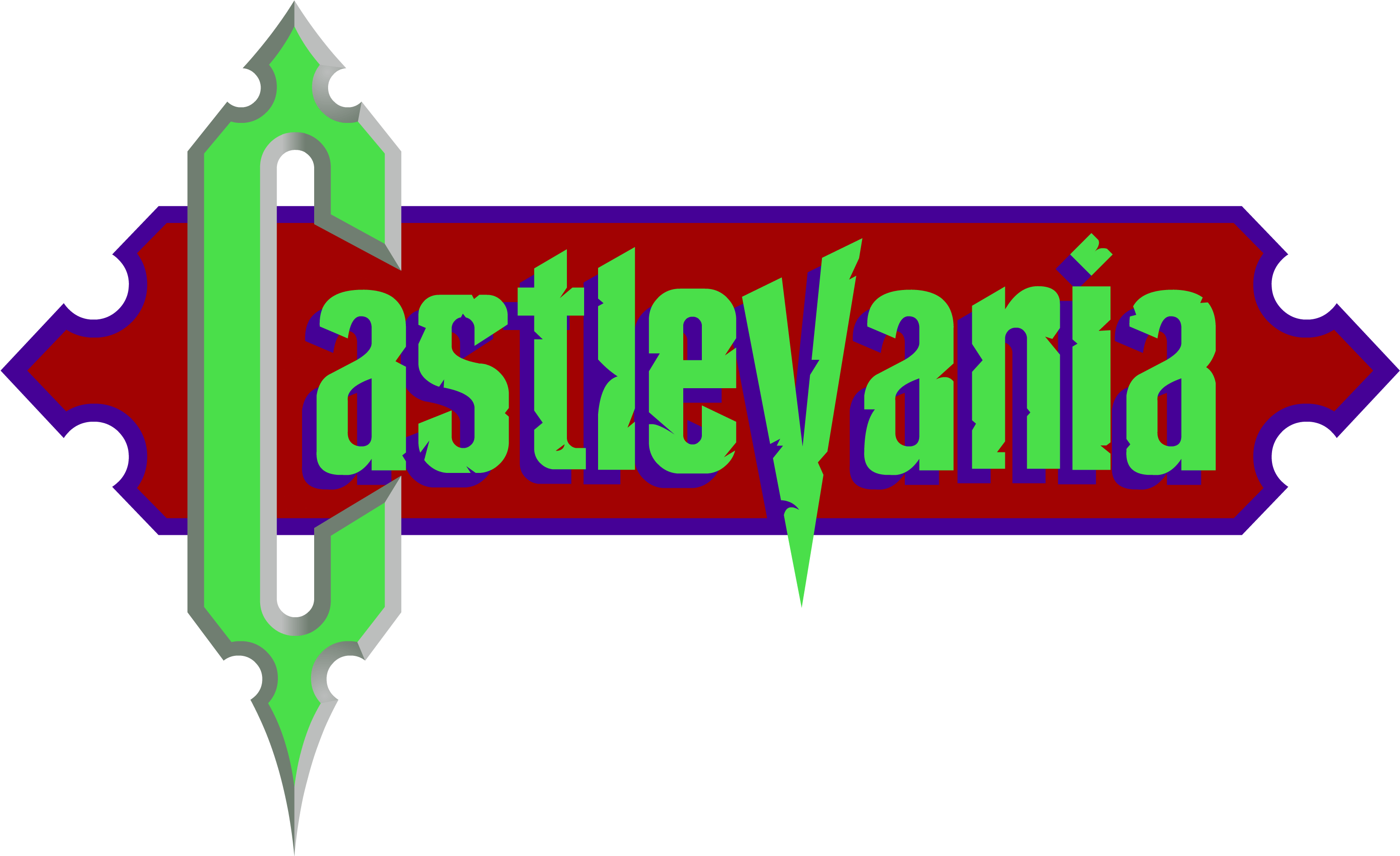 Castlevania - Castlevania 8 Bit Logo (3008x1868)