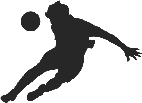 Footballer Hitting Ball - Football Silhouette Sequence (512x512)