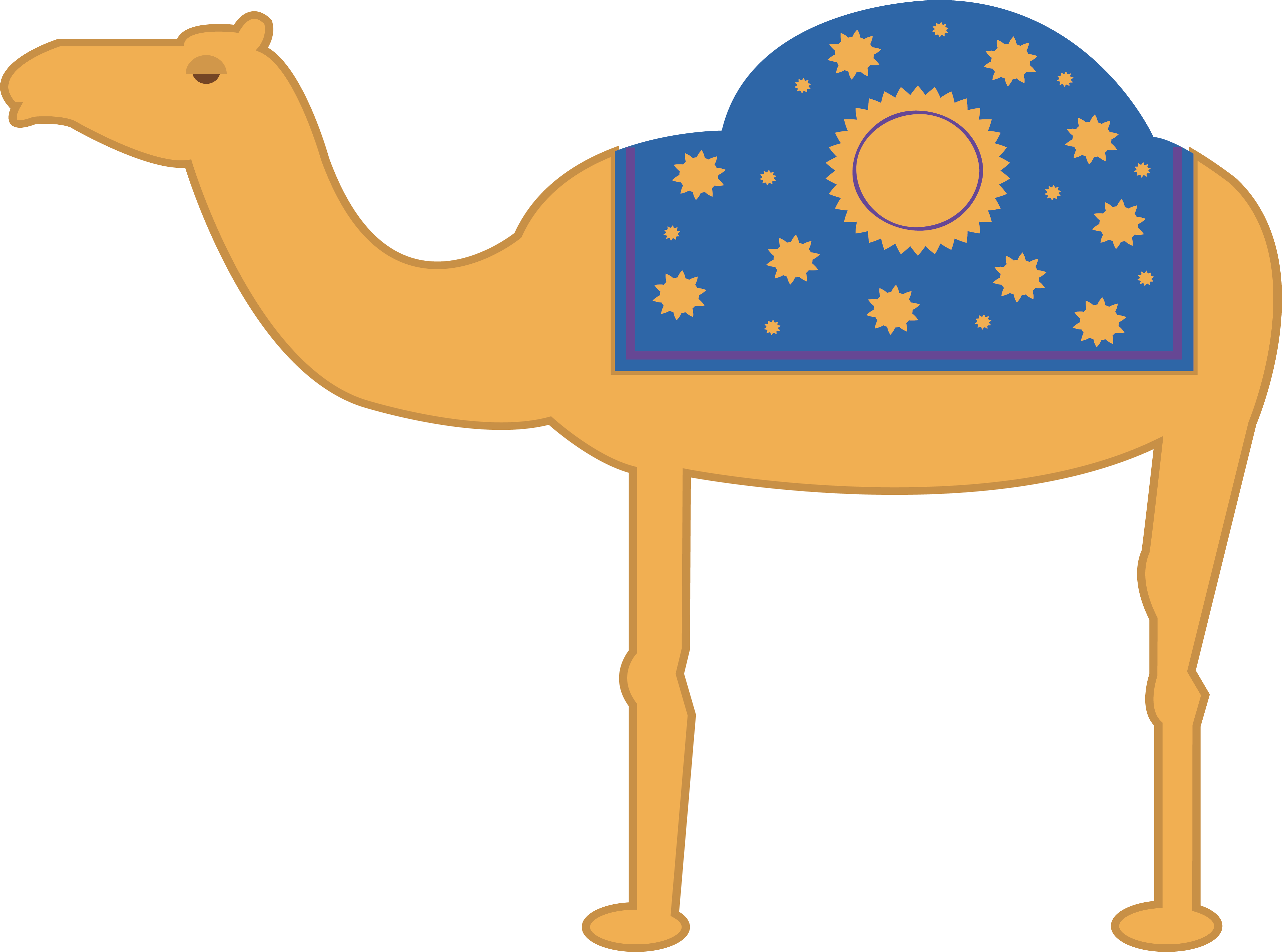 Camel Desert Oasis Clip Art - Desert (3845x2855)