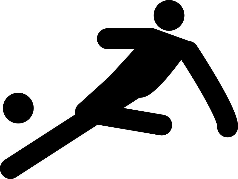 Football Player Kicking Ball Comments - Boneco A Jogar Futebol (980x738)