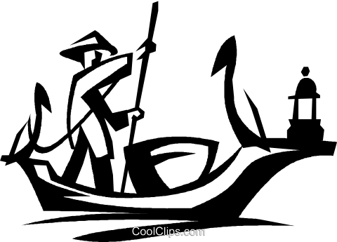 Gondola Royalty Free Vector Clip Art Illustration - Clip Art (480x345)