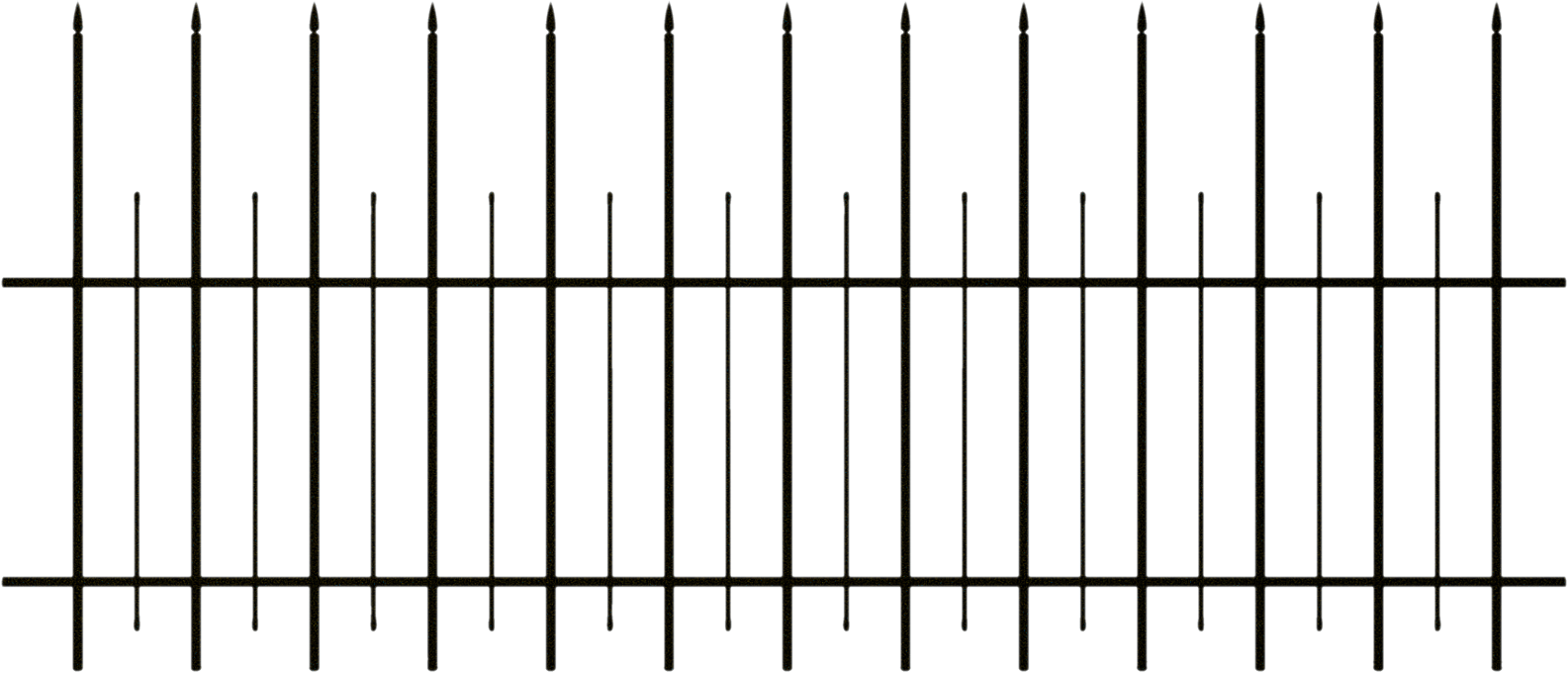 Picket Fence Chain-link Fencing Clip Art - Picket Fence Chain-link Fencing Clip Art (1585x680)