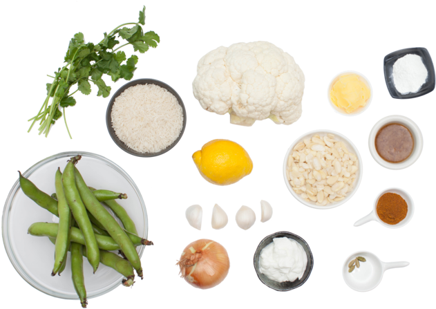 Cauliflower & Fava Bean Biryani With Basmati Rice - Snap Pea (700x535)