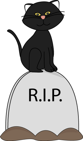 Headstone Clipart Cute - Cat Tombstone Clipart (289x490)
