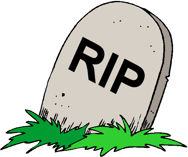 Drawn Headstone Animated - Rip With No Background (604x504)