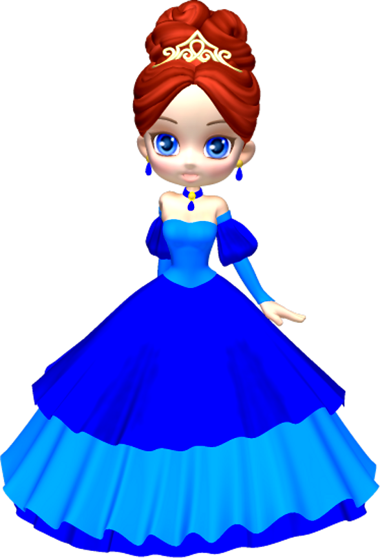 Princess In Blue Poser Png Clipart By Clipartcotttage - Princess Clip Art Png (546x800)