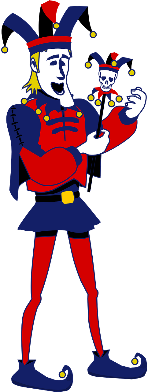 Free To Use & Public Domain Men In Uniform Clip Art - Jester Singing (640x1280)