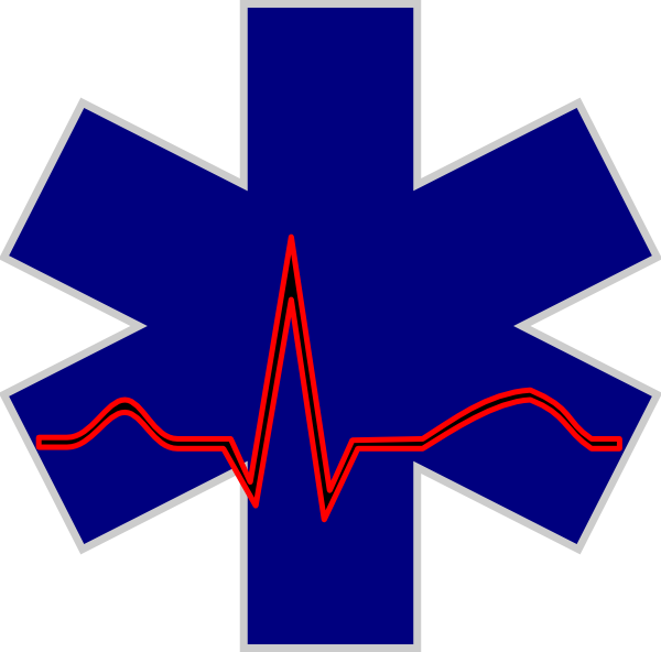 Emt Clip Art At Clker - Red Star Of Life (600x592)