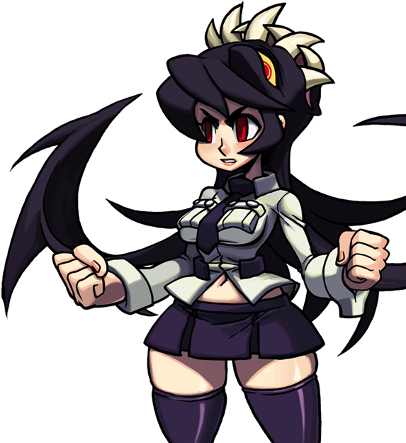 At Least Chubby - Skullgirls Filia Sprites (600x636)