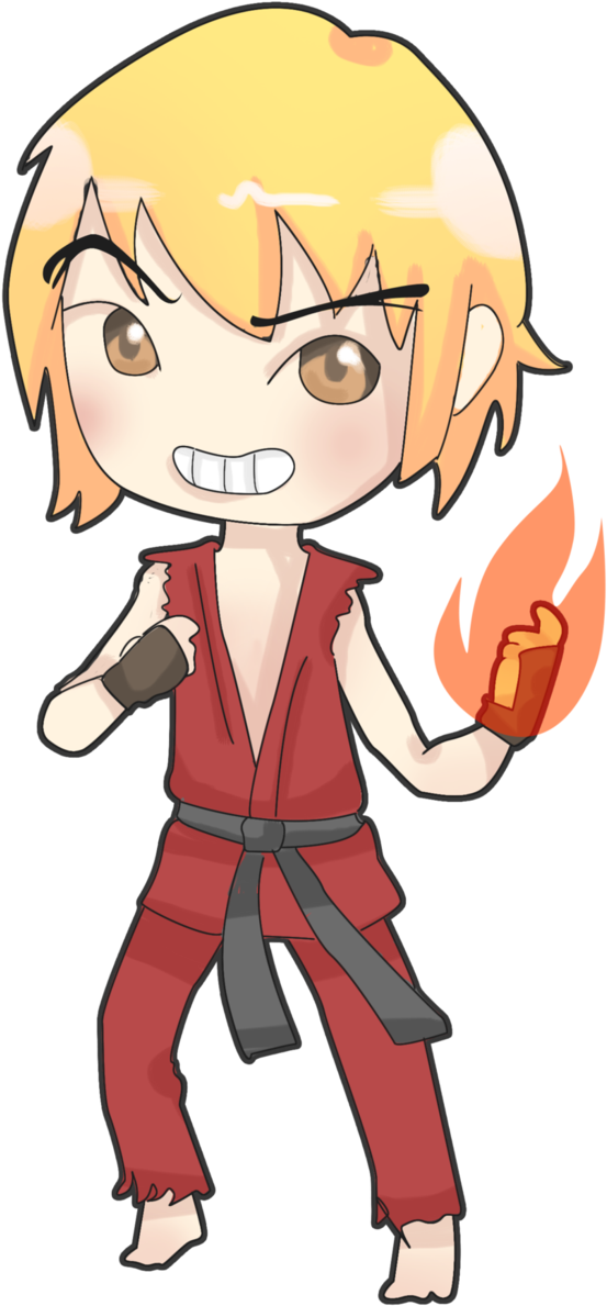 Ken Masters Chibi By Mredraccoon - Cartoon (617x1296)