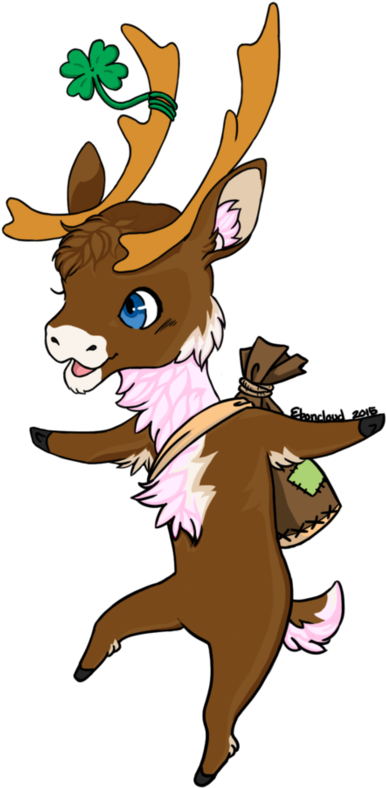 Caribou Chibi By Eboncloud - Cartoon (894x894)