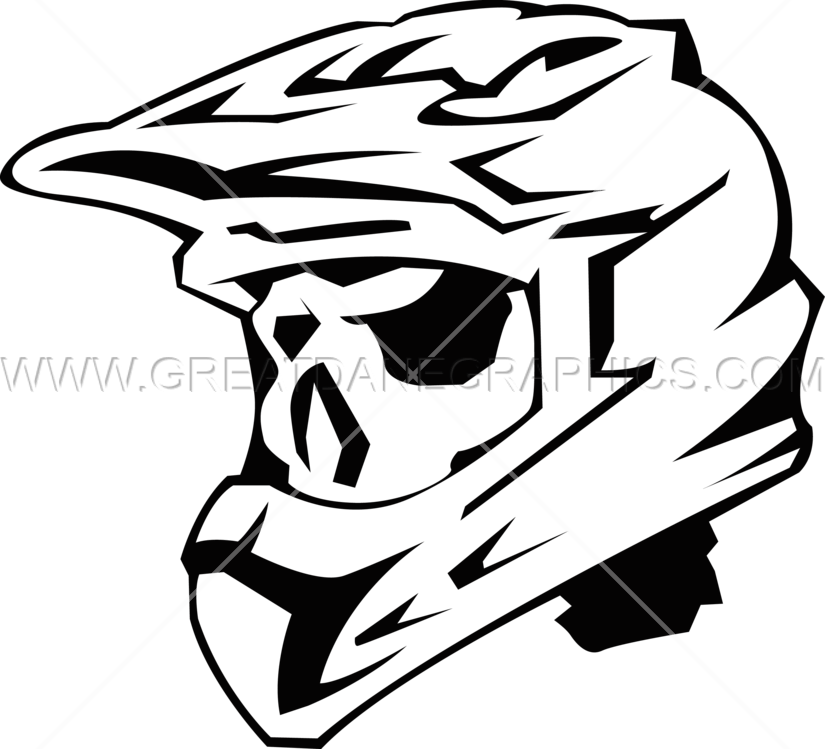 Skeleton Motocross Helmet - Helm Motocross Vector (825x749)