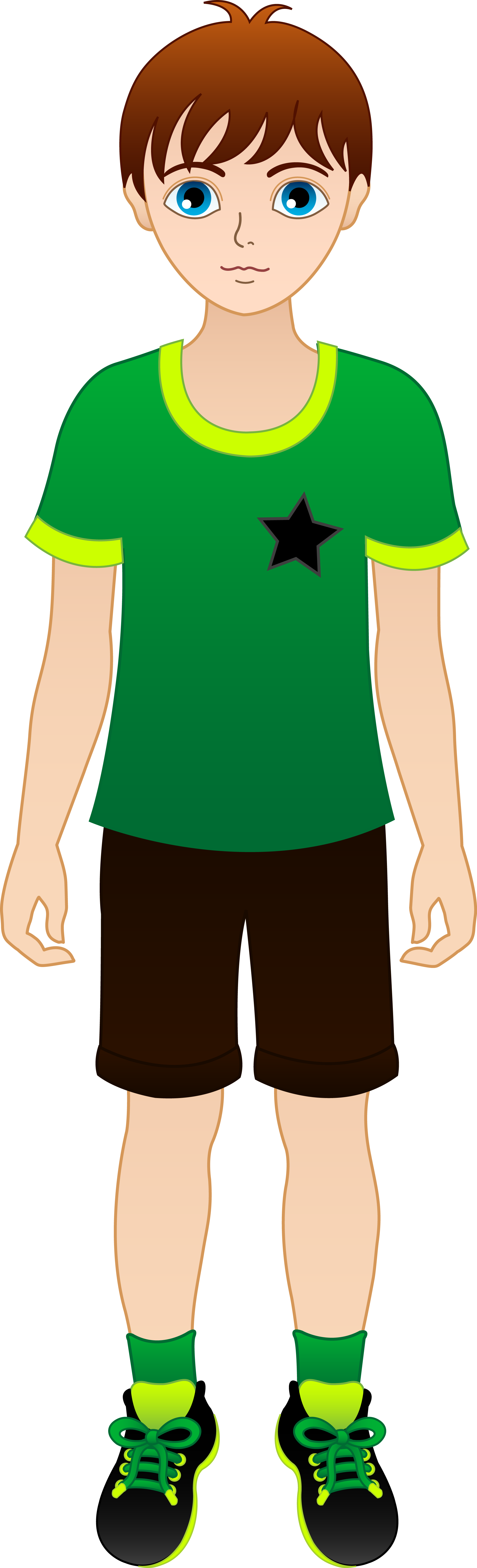 Boy Clipart - Brown Hair Boy Clipart (2024x6653)