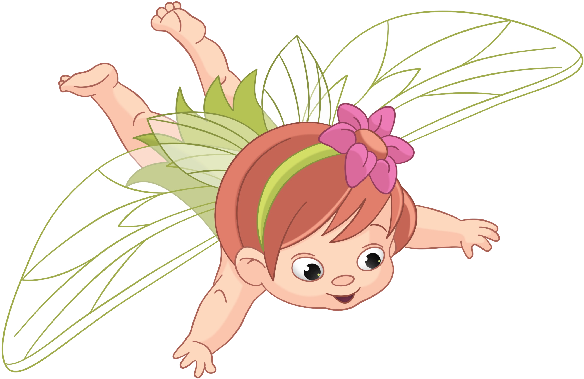Cute Baby Fairy Cartoon (600x600)