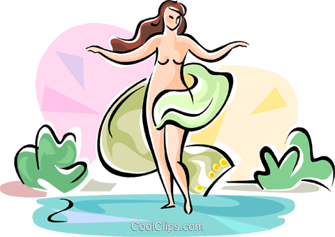 Greek Mythology Aphrodite Royalty Free Vector Clip - Aphrodite Clipart (480x339)