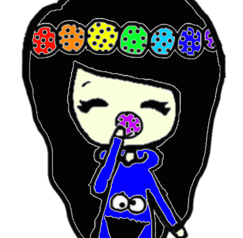Cookie Monster Clipart Chibi - Chibi (500x489)