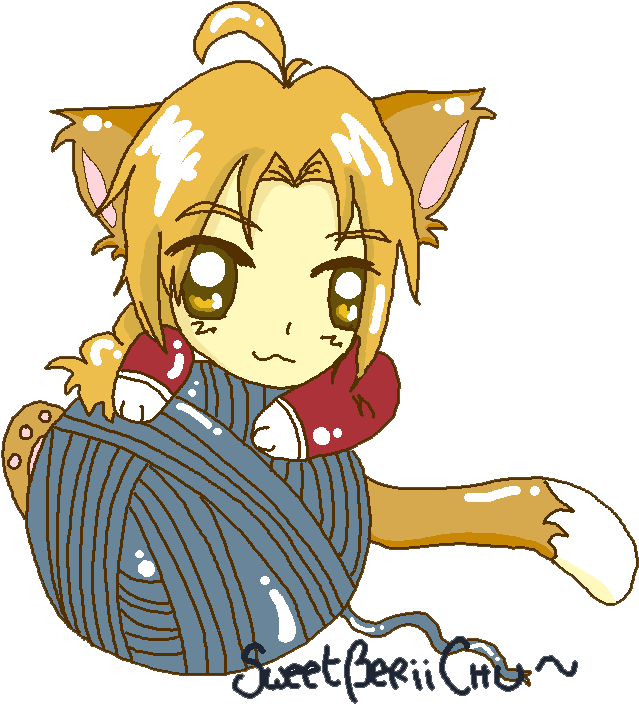 Chibi Ed Neko By Sweetberiichu - Edward Elric Chibi (696x766)