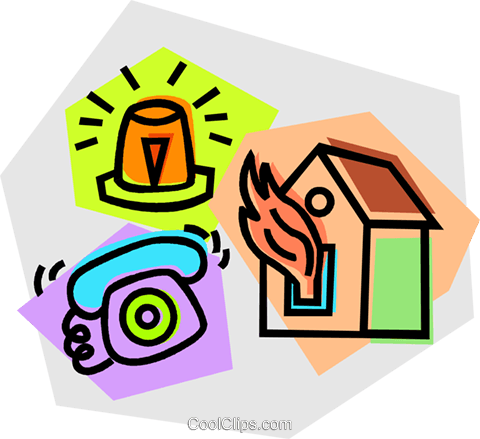 House On Fire, 911 Emergency Royalty Free Vector Clip - Essay (480x439)