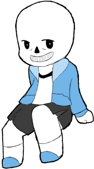 Sans Thick Line Chibi By Prince-galaxii - Cartoon (786x1017)