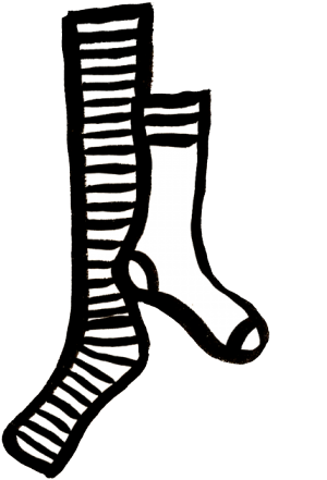 Socks Clipart Mismatched Sock - Clip Art (640x480)