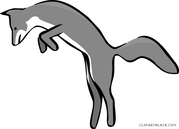 Fox Animal Free Black White Clipart Images Clipartblack - Custom Red Fox Throw Blanket (600x432)