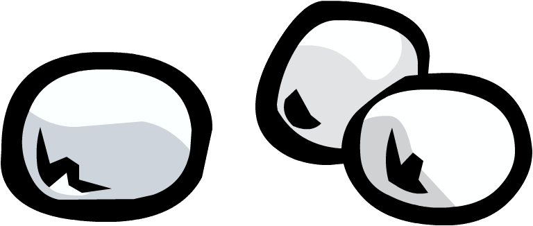 Snowballs Clipart Png - Black And White Snowball Clipart (768x326)