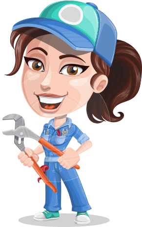 Nicole Fix It All - Cartoon Woman Construction Worker (457x464)
